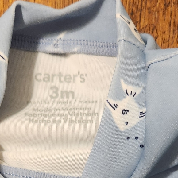Carter's Light Blue Fish Print Rashguard Set - Picture 3 of 3